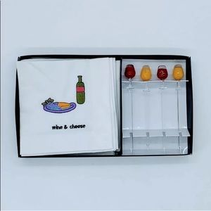 Boston Warehouse Cocktail Napkin n Glass Pick Set